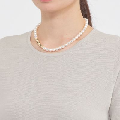 ＜Paul Stuart (Women)＞メタルパールネックレス
