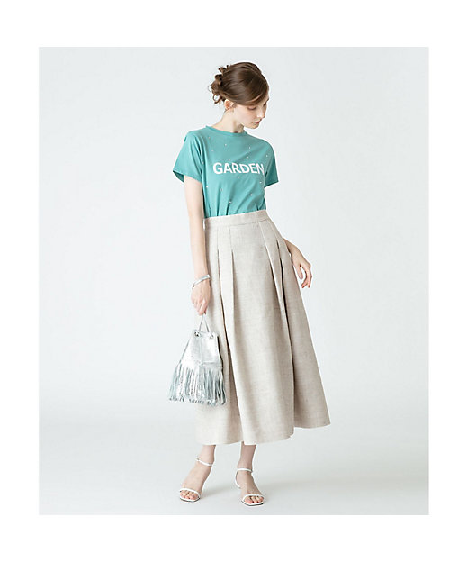 LOULOU WILLOUGHBY】リネンタックスカート LOULOU WILLOUGHBY】リネンタックスカート