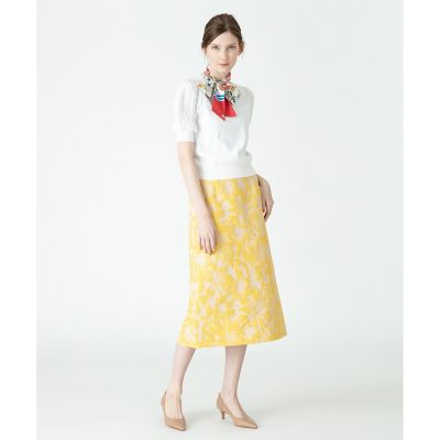 【セットアップ対象商品】【Ｌｏｕｌｏｕ　Ｗｉｌｌｏｕｇｈｂｙ】フラワージャガードＡラインスカート
