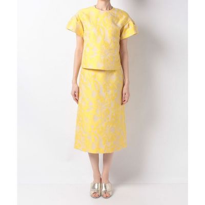 【セットアップ対象商品】【Ｌｏｕｌｏｕ　Ｗｉｌｌｏｕｇｈｂｙ】フラワージャガードＡラインスカート