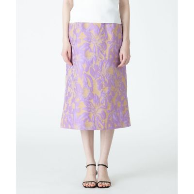 【セットアップ対象商品】【Ｌｏｕｌｏｕ　Ｗｉｌｌｏｕｇｈｂｙ】フラワージャガードＡラインスカート