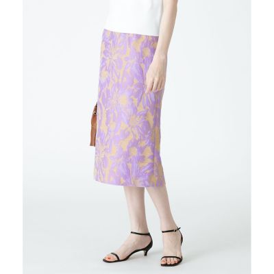 【セットアップ対象商品】【Ｌｏｕｌｏｕ　Ｗｉｌｌｏｕｇｈｂｙ】フラワージャガードＡラインスカート