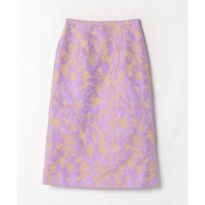 【セットアップ対象商品】【Ｌｏｕｌｏｕ　Ｗｉｌｌｏｕｇｈｂｙ】フラワージャガードＡラインスカート