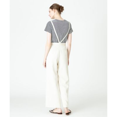 LOULOU WILLOUGHBYポリエステルレーヨンサロペパンツネイビー LOULOU WILLOUGHBY】ポリエステルレーヨン