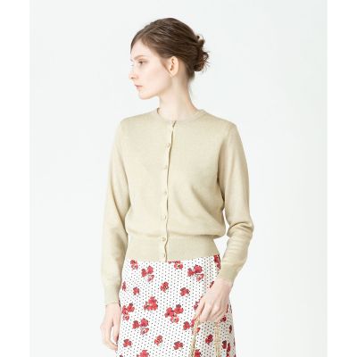 ＜allureville (Women)＞【ＬＯＵＬＯＵ　ＷＩＬＬＯＵＧＨＢＹ】ラメビジューカーディガン