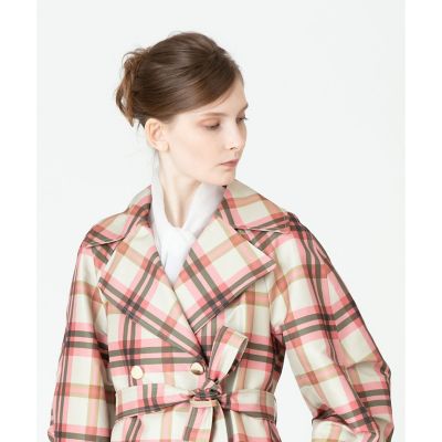 LOULOU WILLOUGHBY」リバーチェックコートワンピース レディース  