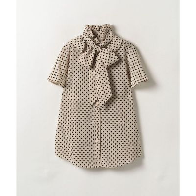 ＜allureville (Women)＞【ＬＯＵＬＯＵ　ＷＩＬＬＯＵＧＨＢＹ】デシンドットフレアスリーブブラウス