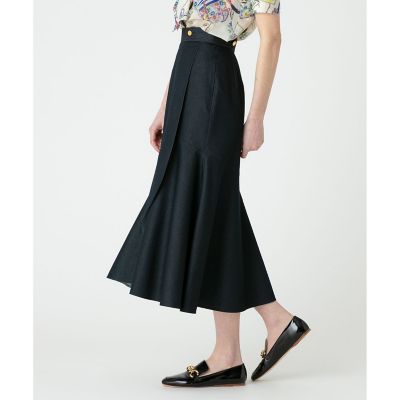 美品23SS✨LOULOU WILLOUGHBY シャンブレーカスケードスカート LOULOU WILLOUGHBY スカート 「LOULOU WILLOUGHBY」シャンブレー
