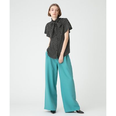 LOULOU WILLOUGHBY】◇ デシンドットフレアスリーブブラウス