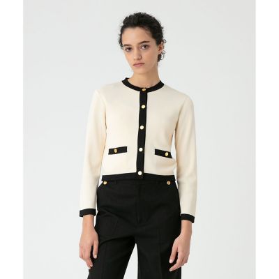 ＜allureville (Women)＞【ＬＯＵＬＯＵ　ＷＩＬＬＯＵＧＨＢＹ】総針クルーカーディガン