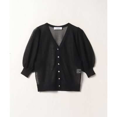 【美品✨】LOULOU WILLOUGHBY ビジューボタンシアーカーディガン 美品✨】LOULOU WILLOUGHBY ビジューボタンシアーカーディガン