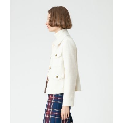 【ＬＯＵＬＯＵ　ＷＩＬＬＯＵＧＨＢＹ】ツイードステンカラージャケット