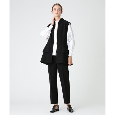 LOULOU WILLOUGHBY】ダブルクロスティアードジレ