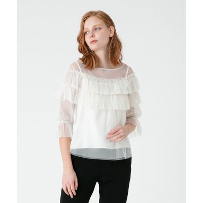 ＜allureville (Women)＞【ＬＯＵＬＯＵ　ＷＩＬＬＯＵＧＨＢＹ】リコリスチュチュブラウス