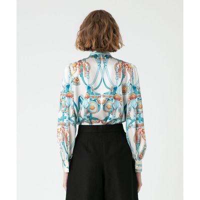 【LOULOU WILLOUGHBY】新品未使用　シルキーリボンブラウス LOULOU WILLOUGHBY】シルキーリボンブラウス|allureville