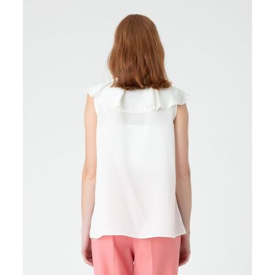 【Loulou Willoughby】ジョーゼットラッフルブラウス LOULOU WILLOUGHBY】ジョーゼットラッフルブラウス