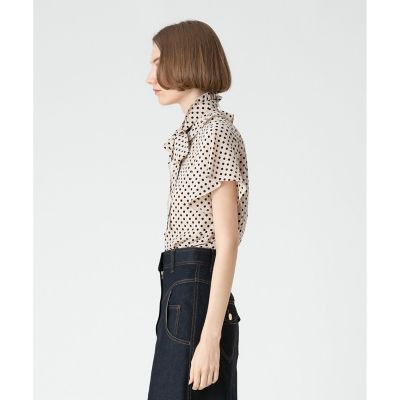 【ＬＯＵＬＯＵ　ＷＩＬＬＯＵＧＨＢＹ】デシンドットフレアスリーブブラウス