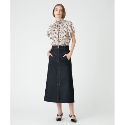 【ＬＯＵＬＯＵ　ＷＩＬＬＯＵＧＨＢＹ】デシンドットフレアスリーブブラウス