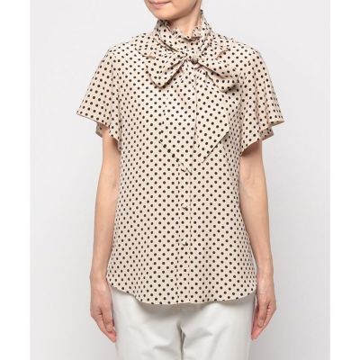 【ＬＯＵＬＯＵ　ＷＩＬＬＯＵＧＨＢＹ】デシンドットフレアスリーブブラウス
