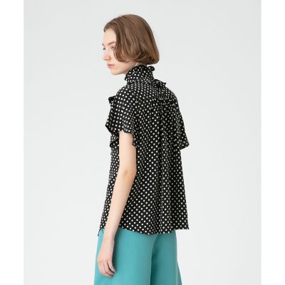 【ＬＯＵＬＯＵ　ＷＩＬＬＯＵＧＨＢＹ】デシンドットフレアスリーブブラウス