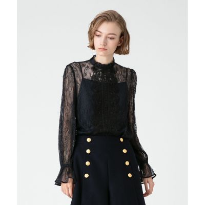 LOULOU WILLOUGHBY】レースオンレースブラウス 