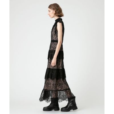 LOULOU WILLOUGHBYグロッシーツイルティアードワンピース LOULOU