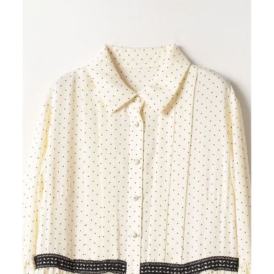 LOULOU WILLOUGHBY】ピンドットブラウス