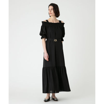 【LOULOU WILLOUGHBY】オフショルシャーリングワンピース LOULOU WILLOUGHBY】オフショルシャーリング