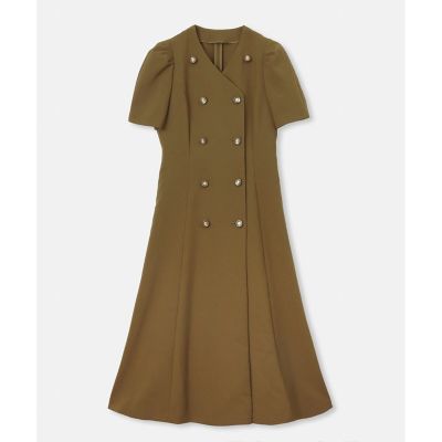 LOULOU WILLOUGHBYトロポリーフレアダブルワンピース タグ付き LOULOU WILLOUGHBY】トロポリーフレアダブル