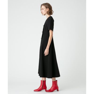 LOULOU WILLOUGHBY ルルウィルビー梨地ダブルフレアーワンピース LOULOU WILLOUGHBY ルルウィルビー梨地ダブルフレアーワンピース