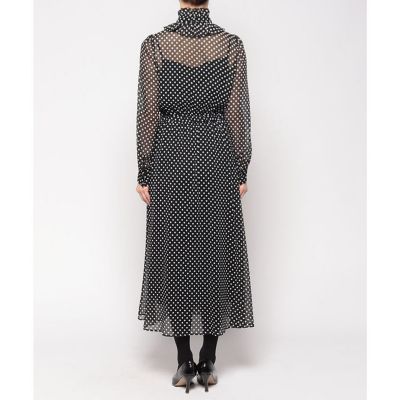 LOULOU WILLOUGHBY】楊柳ドットフリルボウタイ