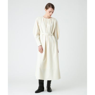 新品タグ付 LOULOU WILLOUGHBY ウールチノタックワンピース LOULOU WILLOUGHBY】ウールチノタックワンピース