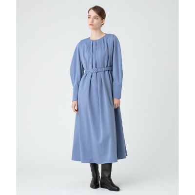 LOULOU WILLOUGHBY】ウールチノタックワンピース