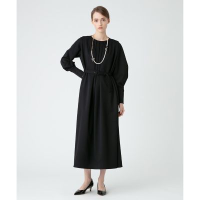 LOULOU WILLOUGHBY】ウールチノタックワンピース