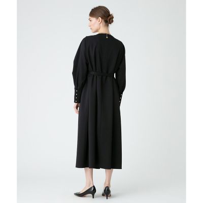 新品タグ付 LOULOU WILLOUGHBY ウールチノタックワンピース LOULOU WILLOUGHBY】ウールチノタックワンピース