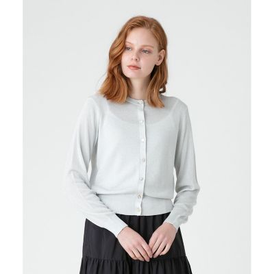 ＜allureville (Women)＞【ＬＯＵＬＯＵ　ＷＩＬＬＯＵＧＨＢＹ】ラメビジューカーディガン