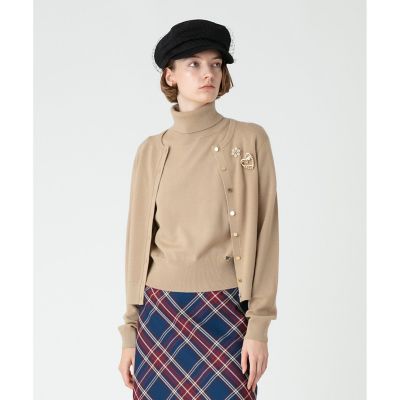 ＜allureville (Women)＞【ＬＯＵＬＯＵ　ＷＩＬＬＯＵＧＨＢＹ】クルーカーディガン