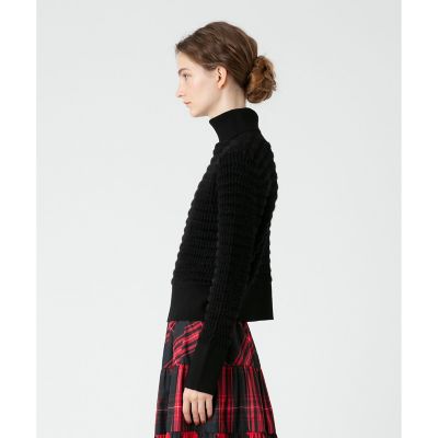 大量入荷 LOULOU WILLOUGHBY】フェザーリブボーダー ニット+セーター