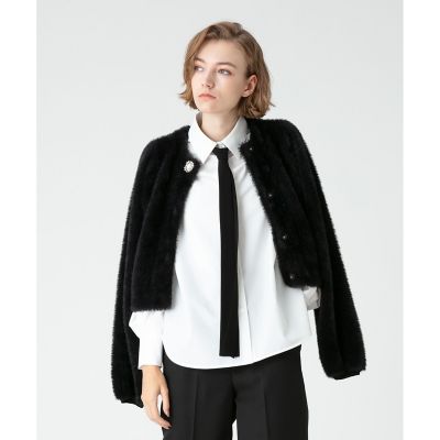 LOULOU WILLOUGHBY】ファーボレロカーディガン 