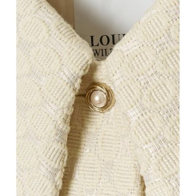 LOULOU WILLOUGHBY サークルジャガード コート 2 オフホワイト LOULOU WILLOUGHBY】サークルジャガード コート