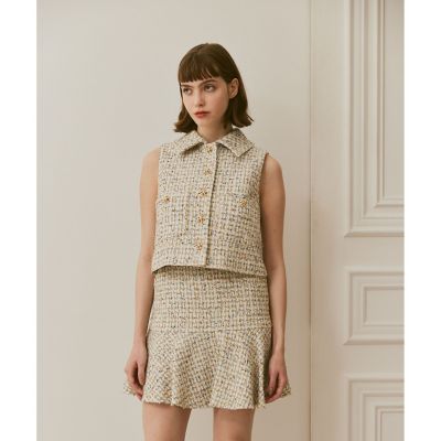 【ＬＯＵＬＯＵ　ＷＩＬＬＯＵＧＨＢＹ】ＬＩＮＴＯＮツイードミニベスト