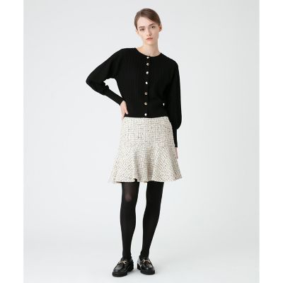 【ＬＯＵＬＯＵ　ＷＩＬＬＯＵＧＨＢＹ】ＬＩＮＴＯＮツイードセミフレアスカート