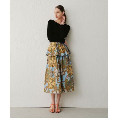 【ＬＯＵＬＯＵ　ＷＩＬＬＯＵＧＨＢＹ】ＲＡＴＴＩペイズリーギャザースカート