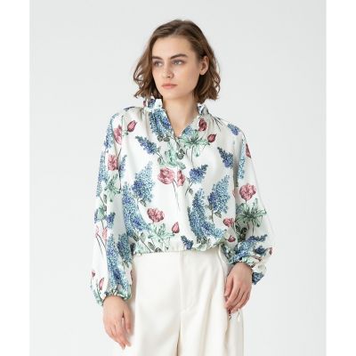 ＜allureville (Women)＞【セットアップ対応商品】【ＬＯＵＬＯＵ　ＷＩＬＬＯＵＧＨＢＹ】ＲＡＴＴＩボタニカルフラワーブラウス