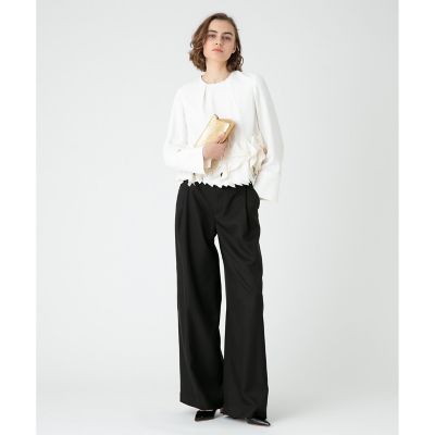 LOULOU WILLOUGHBY】ラッフルコサージュブラウス