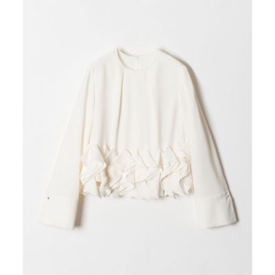 LOULOU WILLOUGHBY】ラッフルコサージュブラウス
