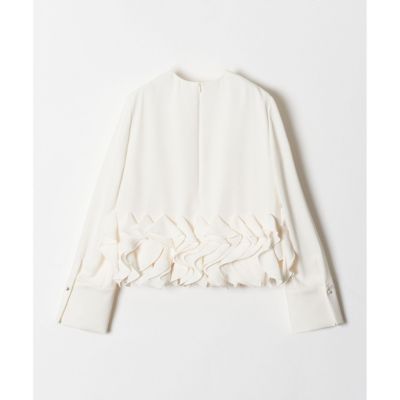LOULOU WILLOUGHBY】ラッフルコサージュブラウス