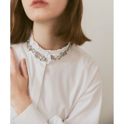 【ＬＯＵＬＯＵ　ＷＩＬＬＯＵＧＨＢＹ】ビジュースタンドフリルシャツ