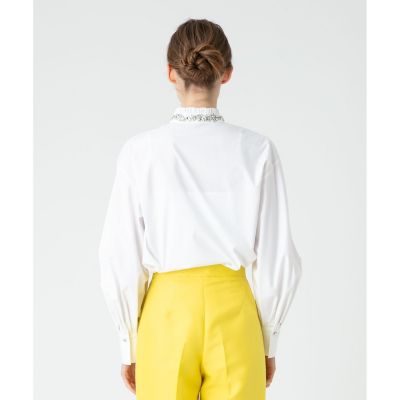 【ＬＯＵＬＯＵ　ＷＩＬＬＯＵＧＨＢＹ】ビジュースタンドフリルシャツ