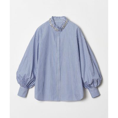 【ＬＯＵＬＯＵ　ＷＩＬＬＯＵＧＨＢＹ】ビジュースタンドフリルシャツ